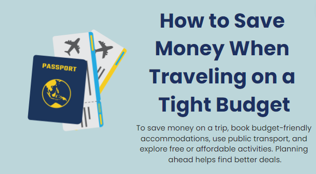 How to save money when traveling on a tight budget